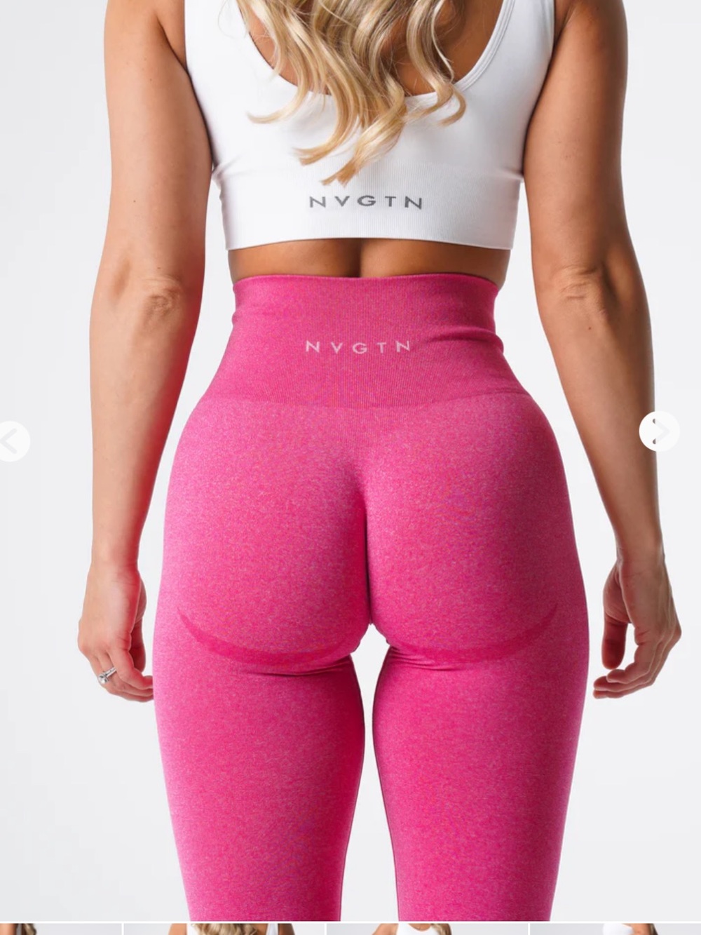 Bundle NVGTN size S Seamless Ombre High-Waist Leggings — Coral & Hot Pink - Picture 5 of 16